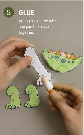 Dinosaur Paper Craft for Kids – Printable DIY 🦖